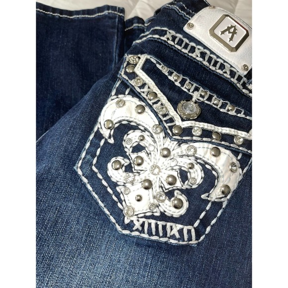 Answer Me Rhinestone Bootcut Jeans - Picture 7 of 7